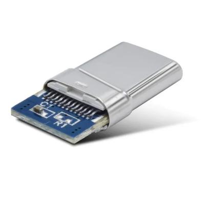 Chine Type de palladium 3,0 USB 3,1 soudure de connecteur masculin de C pour le câble de DIY USB C à vendre