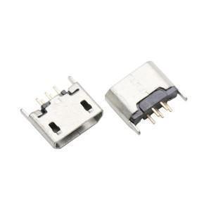 China 180 grados mini USB 5 Alfiler Conector en venta