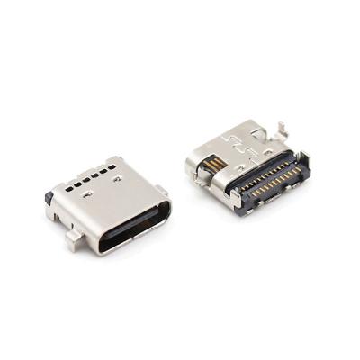 China El tipo de hundimiento tipo femenino conector USB de SMT USB de C mecanografía el zócalo del Alfiler de C 24 en venta