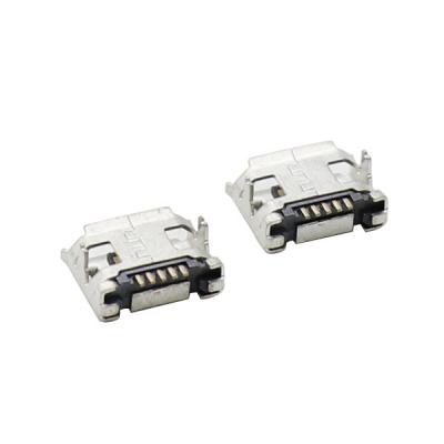 China SMD DIP 7.2mm Micro USB 5 Pin Connector Type B Micro USB PCB Socket With Edge for sale