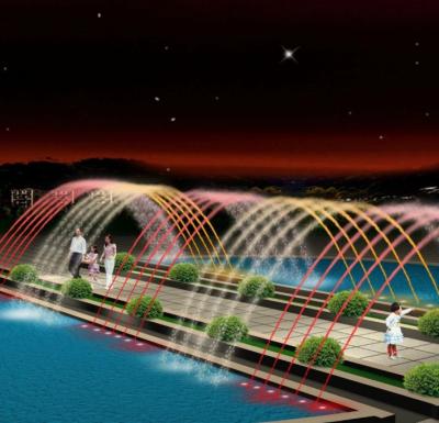 Китай Стеклянная колонна Внутренний прыжки Джет фонтан воды Музыкальный сигнал управления продается