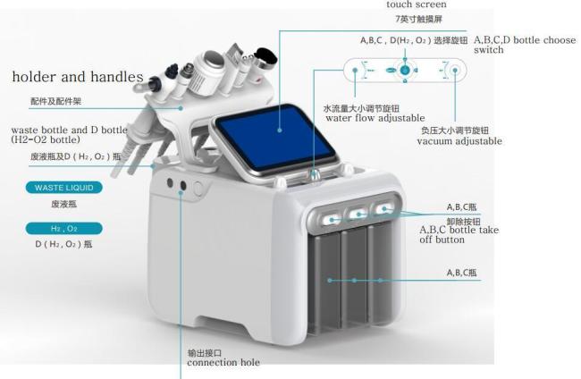 6 in 1 Hydra Water Dermabrasion RF Bio-Lifting SPA Facial Machine Hydro Microdermabrasion Machine