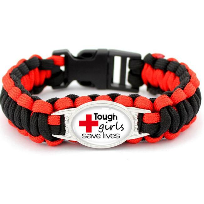 Custom Fashion Handmade 550 Paracord Survival Bracelet with Charm