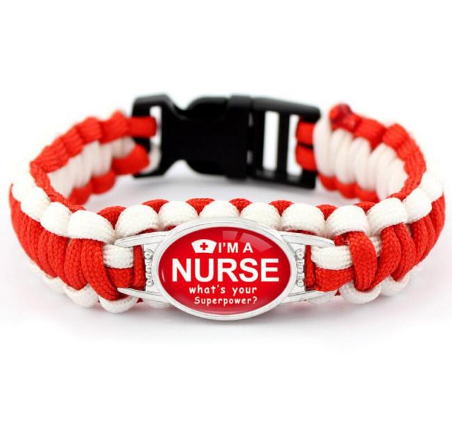 Custom Fashion Handmade 550 Paracord Survival Bracelet with Charm