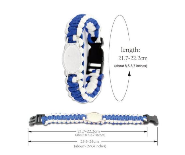 Custom Fashion Handmade 550 Paracord Survival Bracelet with Charm
