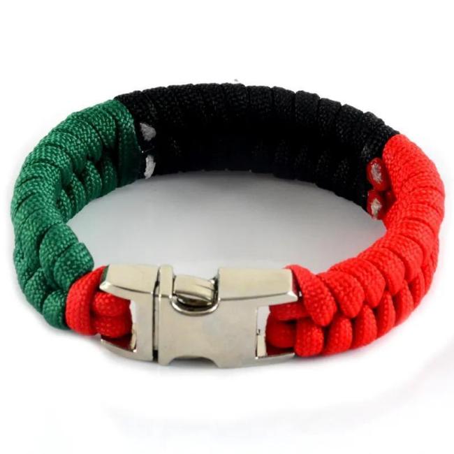 Emergency Paracord Survival Bracelet with Metal Release Buckle for Outdoor Camping
