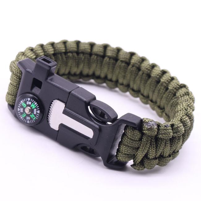 Outdoor Emergency Fire Starter Paracord Survival Bracelet