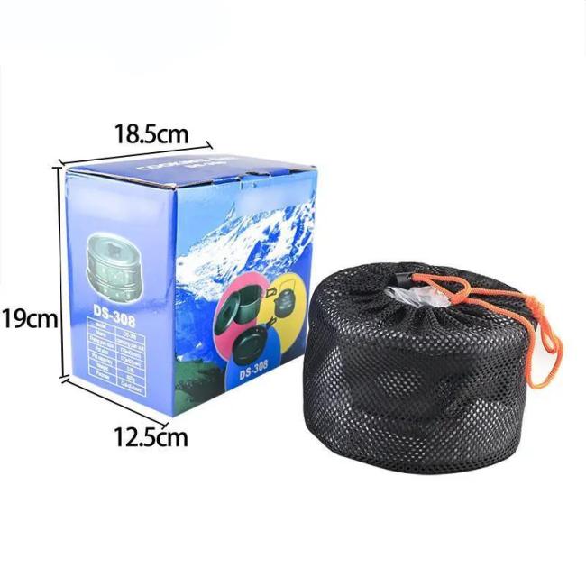 Outdoor Aluminum Camping Cookware Portable Camping Picnic Cooking Pot Mess Kit