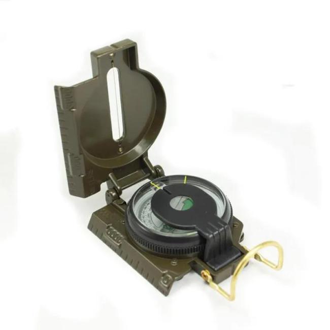 Multifunction Metal Military Style Compass Outdoor Portable Magnetic Compass for Camping