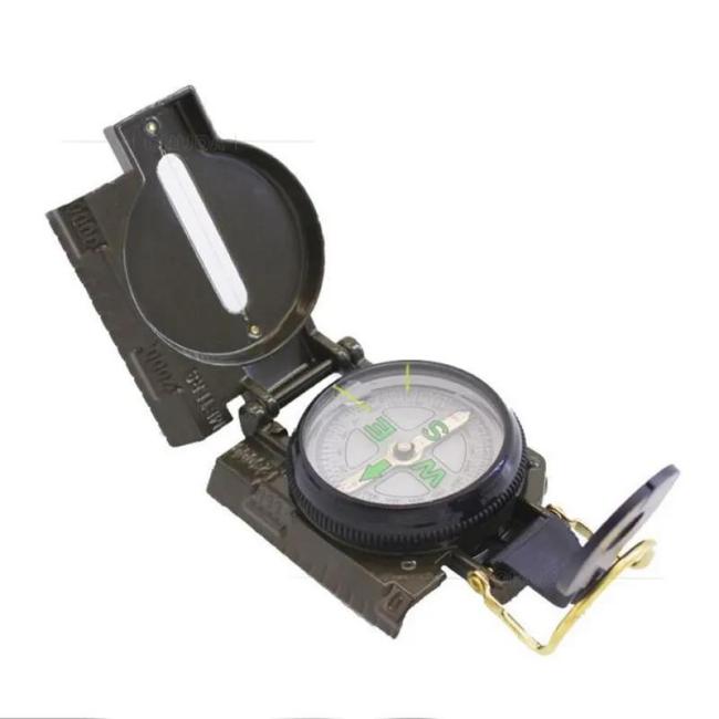 Multifunction Metal Military Style Compass Outdoor Portable Magnetic Compass for Camping