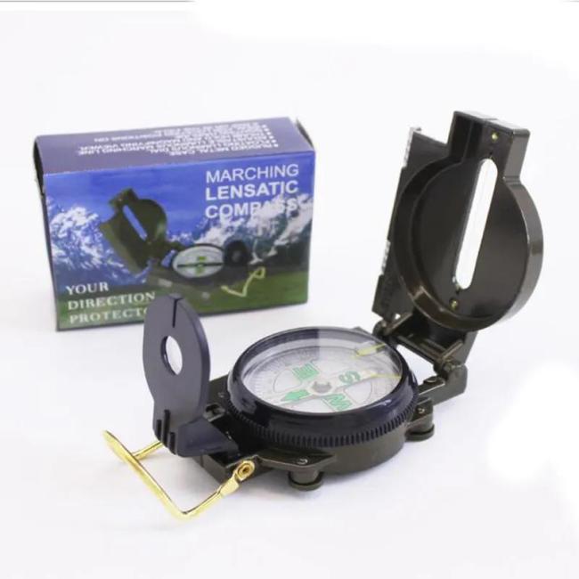 Multifunction Waterproof Mini Folding Compass Outdoor Camping Survival Metal Compass
