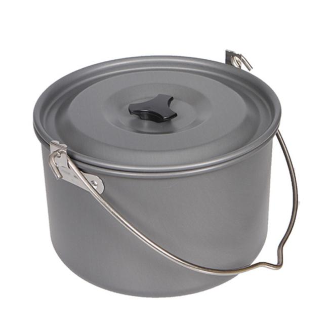 Outdoor Camping Cookware Set Non-Stick Aluminum Picnic Hanging Cooking Pot