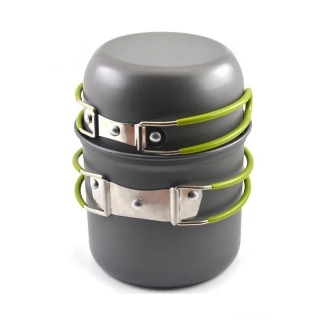 Outdoor Camping Aluminum Cookware Set Non-Stick Picnic Cooking Pot