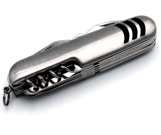 Stainless Steel Pocket Folding Swiss Knife Multi Use Knife