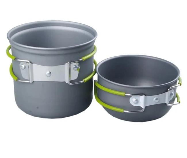 Outdoor Portable Aluminum Camping Pot Cookware Set Tableware Set