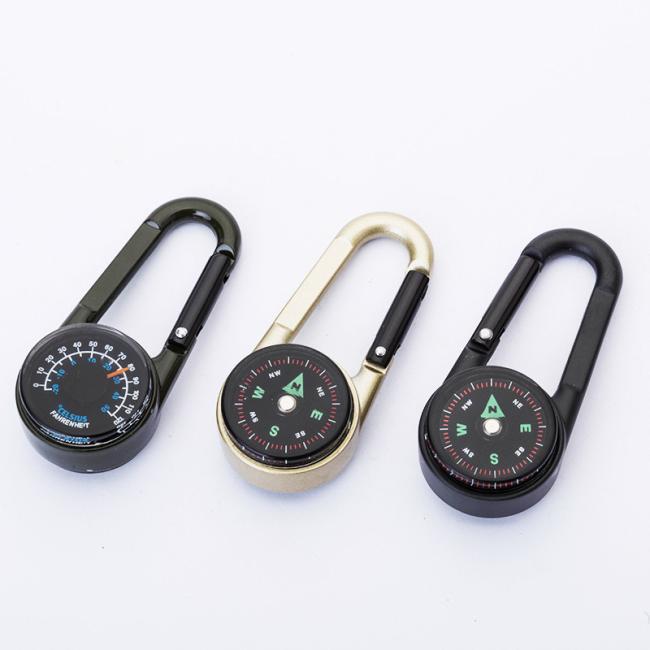 Outdoor Camping Survival Compass Portable Metal Carabiner Compass