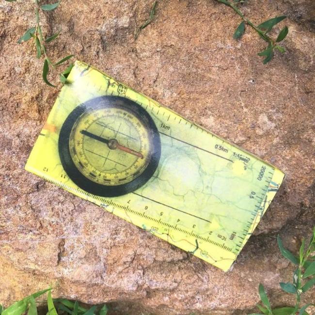 Outdoor Multifunctional Ruler Map Compass Waterproof Camping Compass