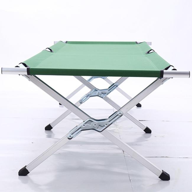 Outdoor Aluminum Foldable Cot 600d Oxford Camping Folding Bed