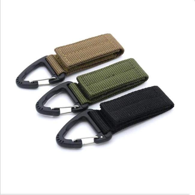 Nylon Tactical Carabiner Lanyard Strap Keychain