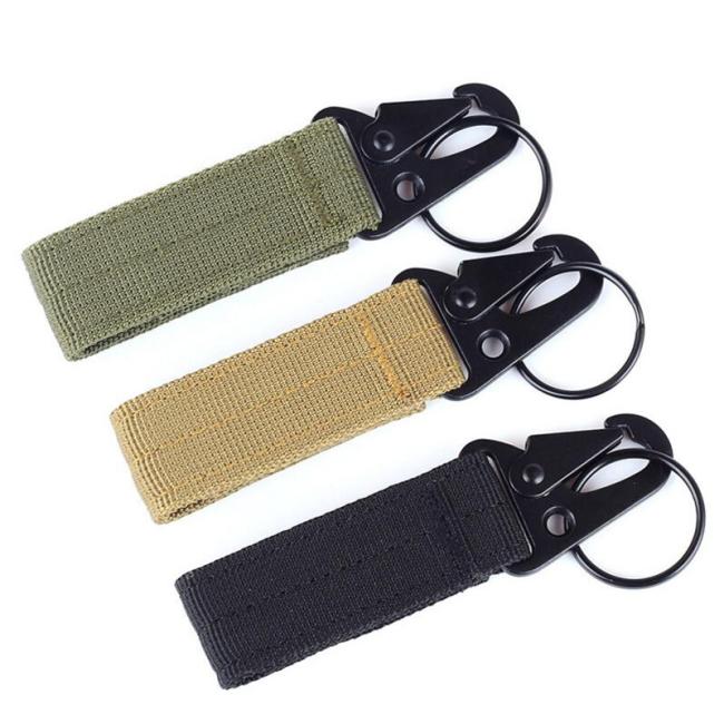Nylon Fabric Strap Keychain Holder with Eagle Hook