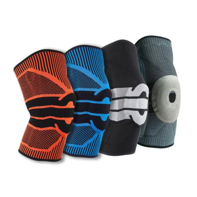 Professional Sport Knee Brace Compression Knee Sleeve with Silicon Pad for Running Work out