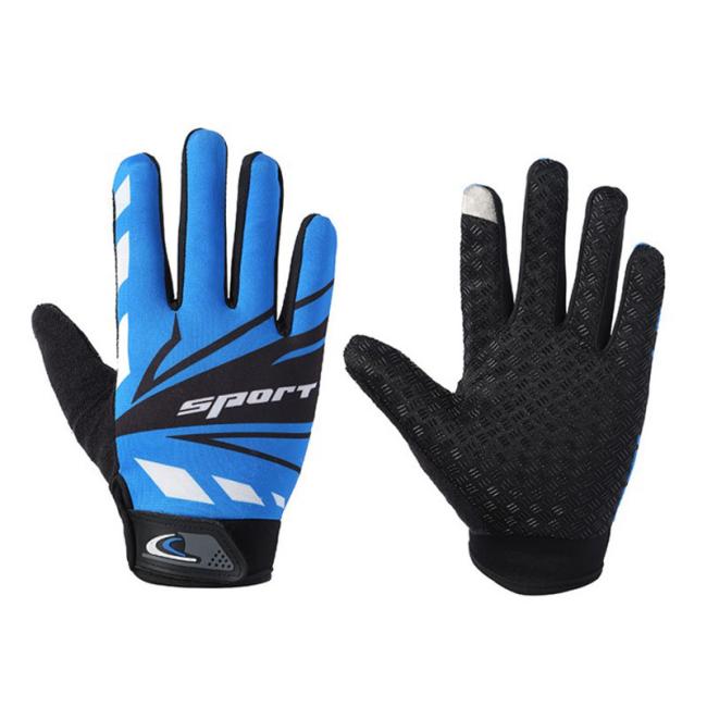 Bicycle Gloves Full Finger Mens Touch Screen Polyester Bike Glove for Cycling
