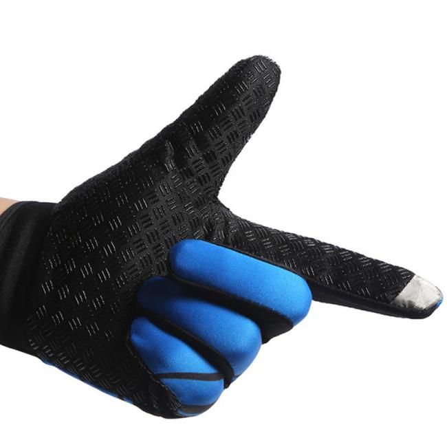 Bicycle Gloves Full Finger Mens Touch Screen Polyester Bike Glove for Cycling