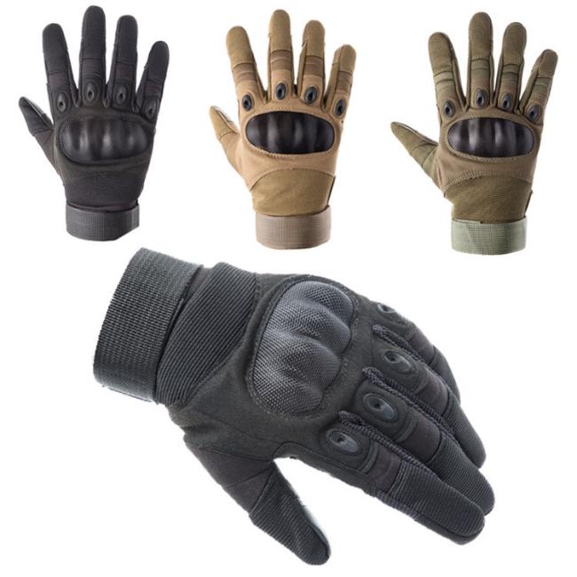 Outdoor Full Finger Touch Screen Motorcycle Glove Anti-Slip Leather Tactical Glove