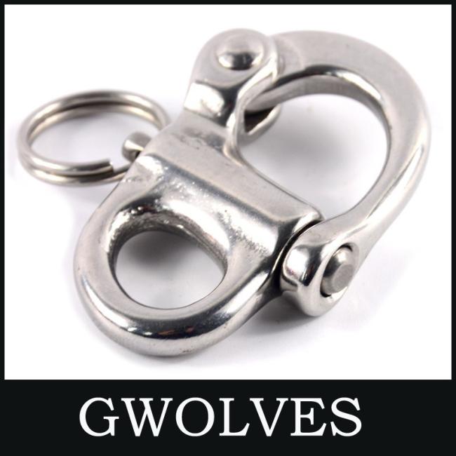 316 Stainless Steel Quick Release Fixed Bail Swivel Eye Snap Shackle