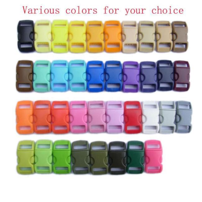 10mm Paracord Curved Side Release Buckle Colorful Plastic Buckle