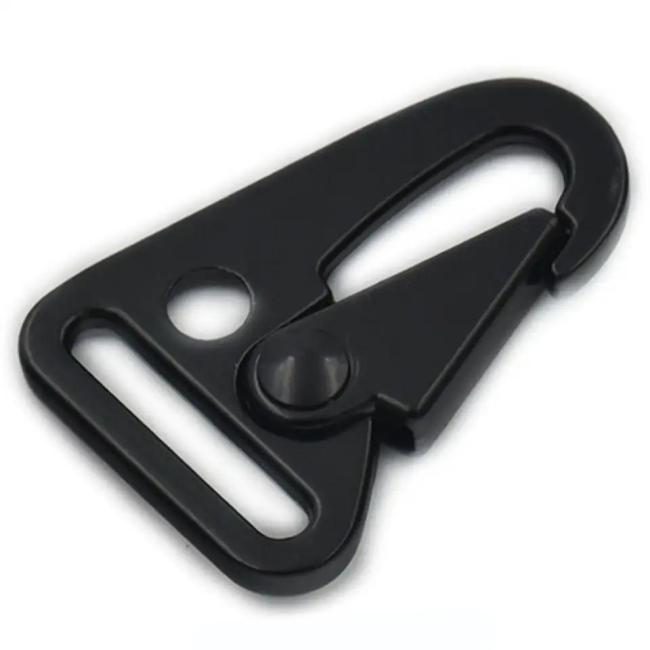 Zinc Alloy 25mm Keychain Snap Hook Black Carabiner HK Clip for Bags