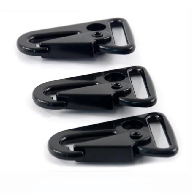 Zinc Alloy 25mm Keychain Snap Hook Black Carabiner HK Clip for Bags