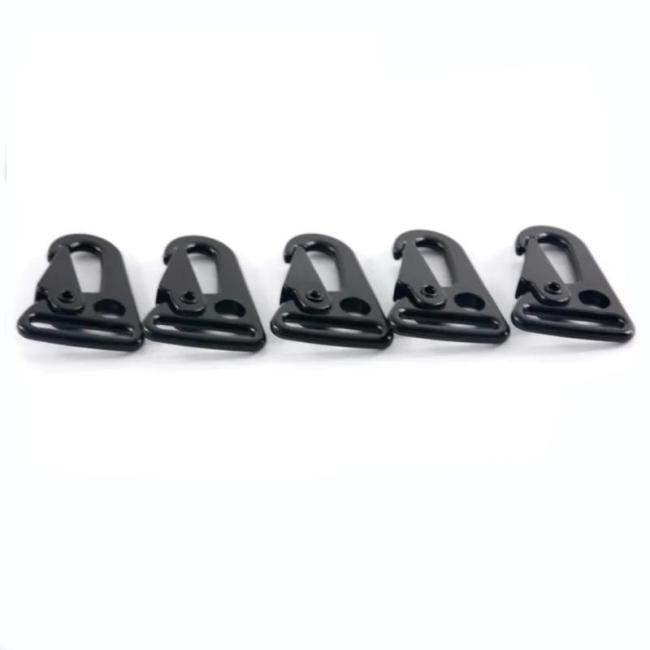 Zinc Alloy 25mm Keychain Snap Hook Black Carabiner HK Clip for Bags