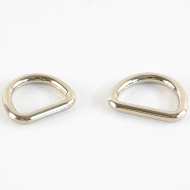 Bag Accessories 20mm 25mm D Ring Buckle Silver Metal D Ring Tri Glide Slider