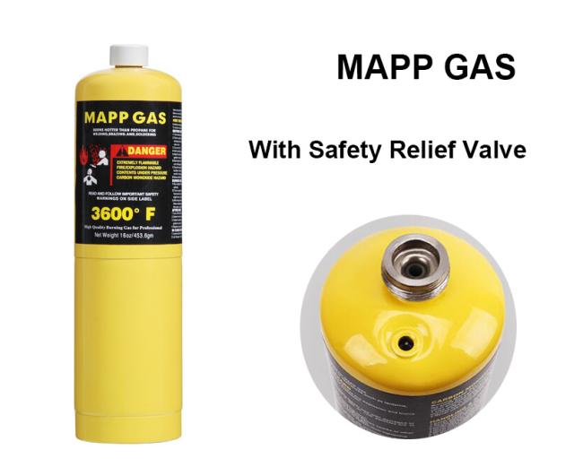 Henbin Mapp Gas 16oz/453.6g Welding Gas in Disposable Cylinder