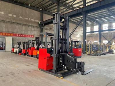 China Narrow Channels 3 Way Electric Stacker 1000KG Versatile Material Handling Solution for sale