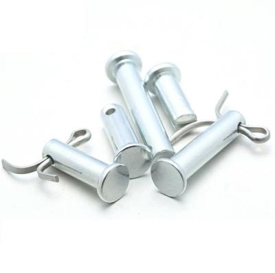 China Zinc Plated Metal Steel Clevis Rivets And Pins 4.8 Flat Head 3-60mm for sale
