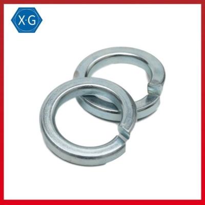China DIN 127B Blue White Zinc Plated Steel Washers Metric Split Lock Washers for sale