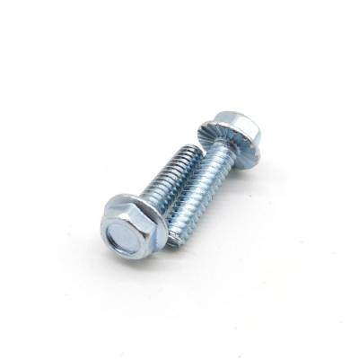 China DIN 6921 Zinc Plated Bolts And Nuts Steel Hex Serrated Flanged Hex Head Screws Class 8.8 for sale