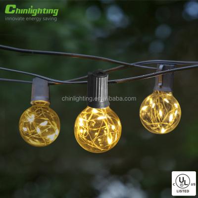 China Warm white led cooper wire string light 3.7v low voltage party light g40 led decoration light for wedding for sale