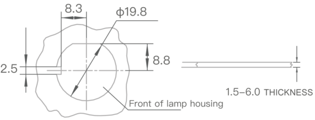 JL-700L Zhaga Book-18 Receptacle drilling plan diagram