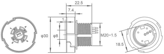 JL-700T3N product dimensions diagram showing detailed measurements