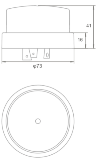 JL-208-IP54 Shorting Cap dimensional diagram showing product size specifications