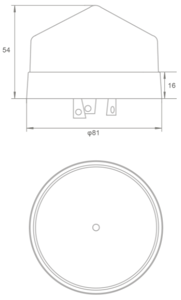 PECU JL-214B product dimensions and size diagram