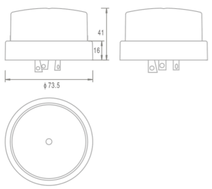 JL-202 Thermal Photocontrol dimensional diagram and size specifications