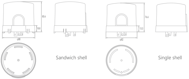 JL-245CZ Smart IoT Dimming Photocontrol product dimensions diagram
