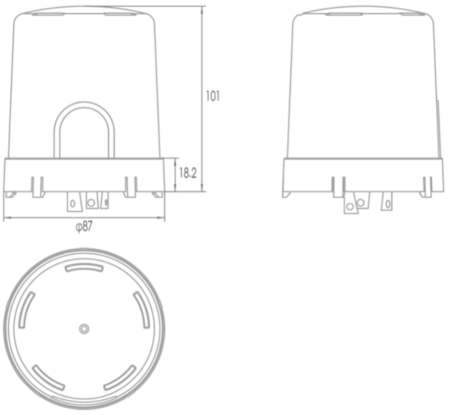 JL-265CC product dimensions and size diagram