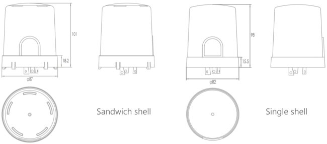 JL-246CR Smart IoT Dimming Photocontrol product dimensions and size diagram