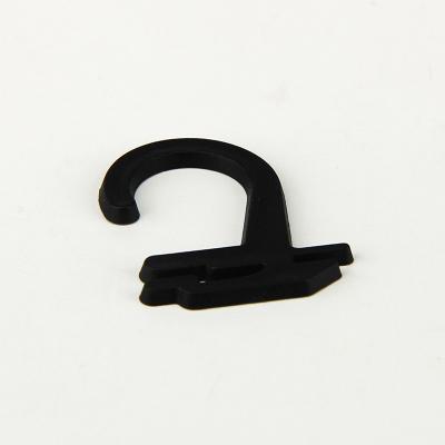 China 2mm 2.5mm Thick PE Black Plastic Hooks Silkscreen Printing for sale