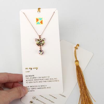 China Jewelry Display Cards With Tassel for sale